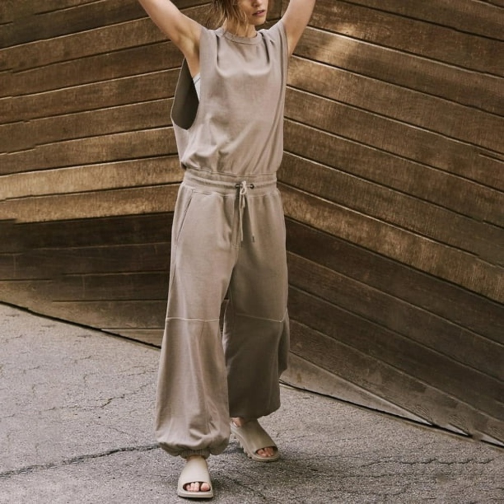 Free people Throw And Go Onesie khaki size large
